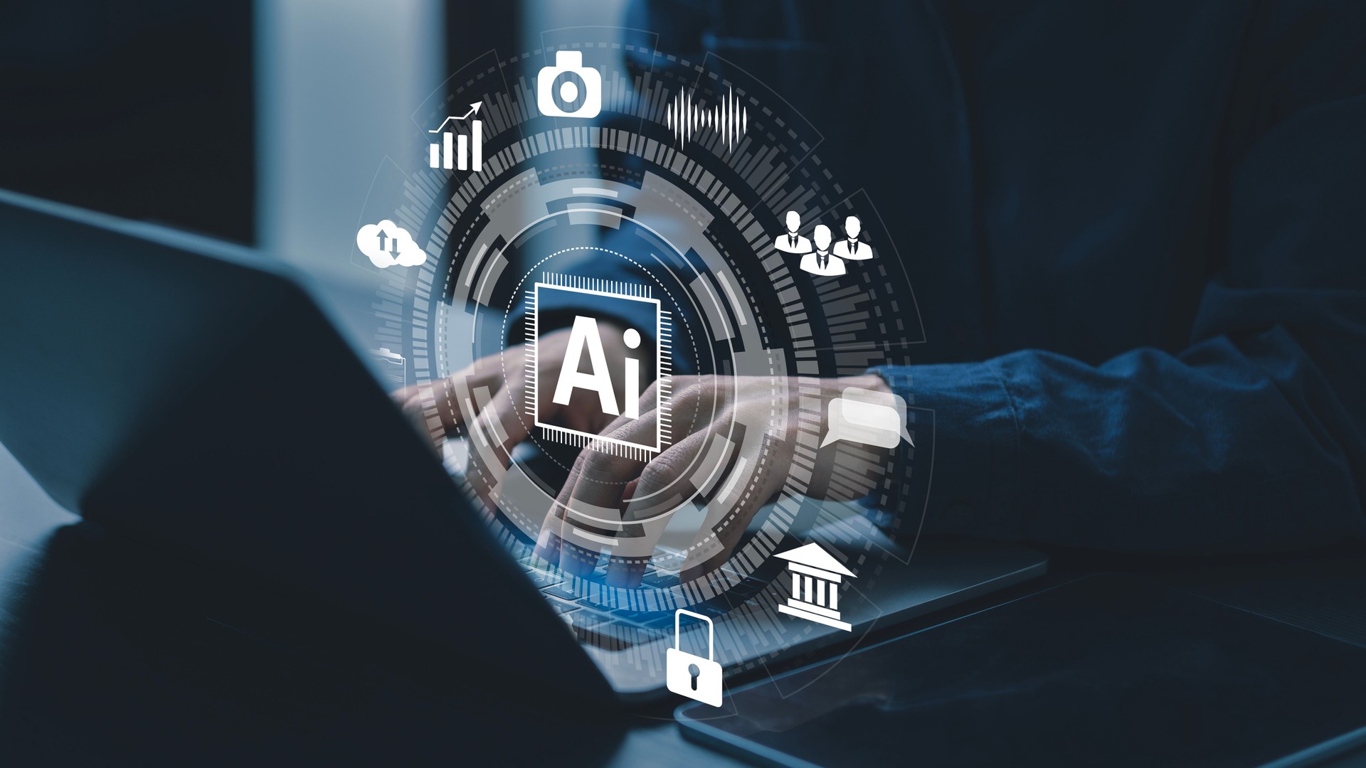 Businessmen who use AI to analyze data through various algorithms to save working time, reduce costs for the organization and develop systems using AI to help.
